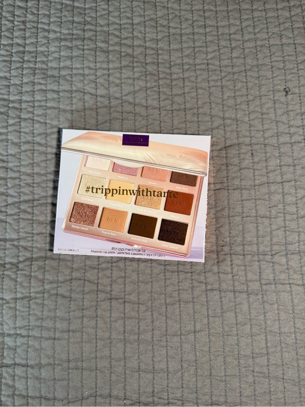 tarte Eyeshadow Palette — gold, brown, pink, cream shades